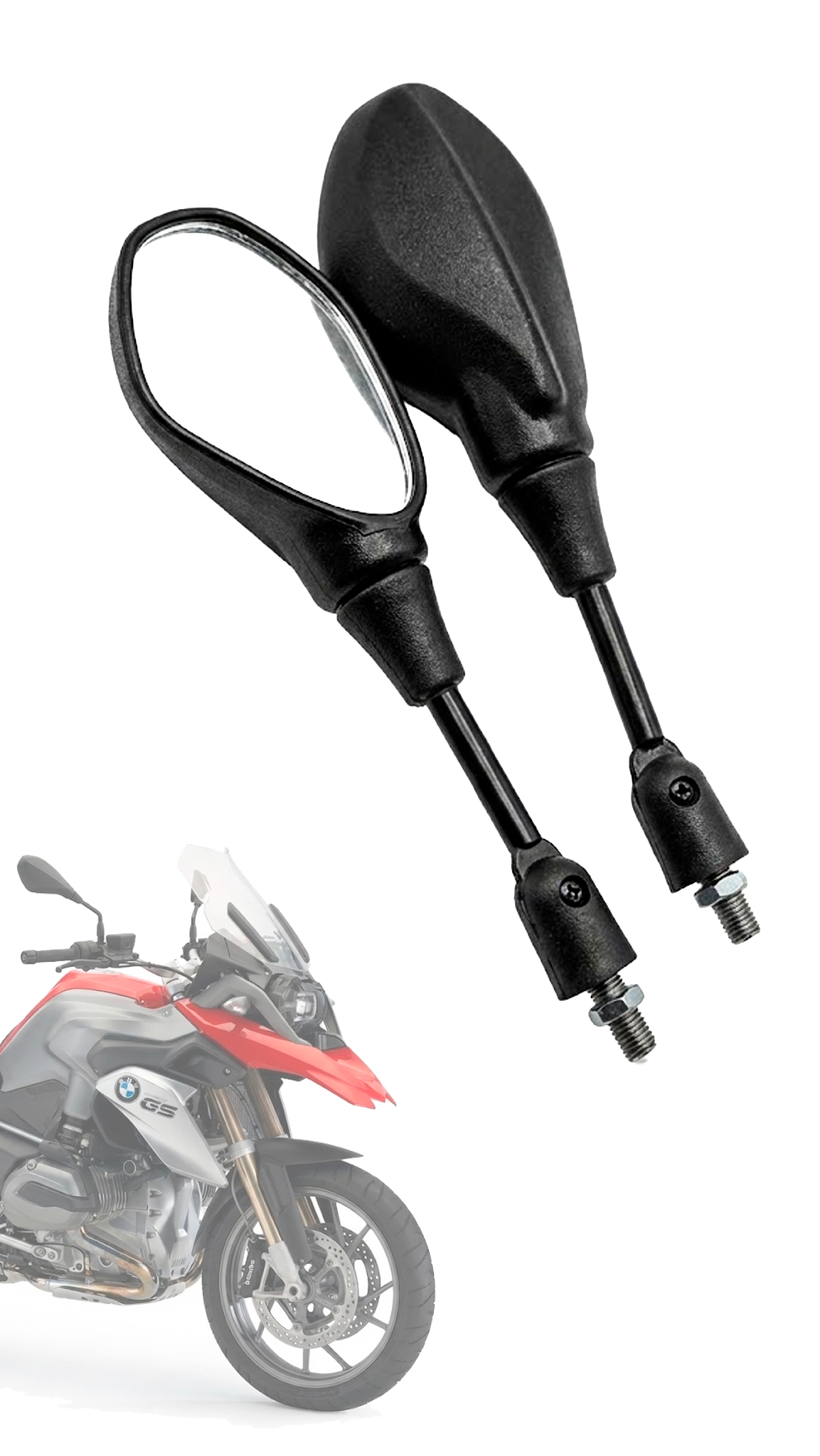 Par Retrovisor Mini BMW 650GS Articulado Rosca Honda