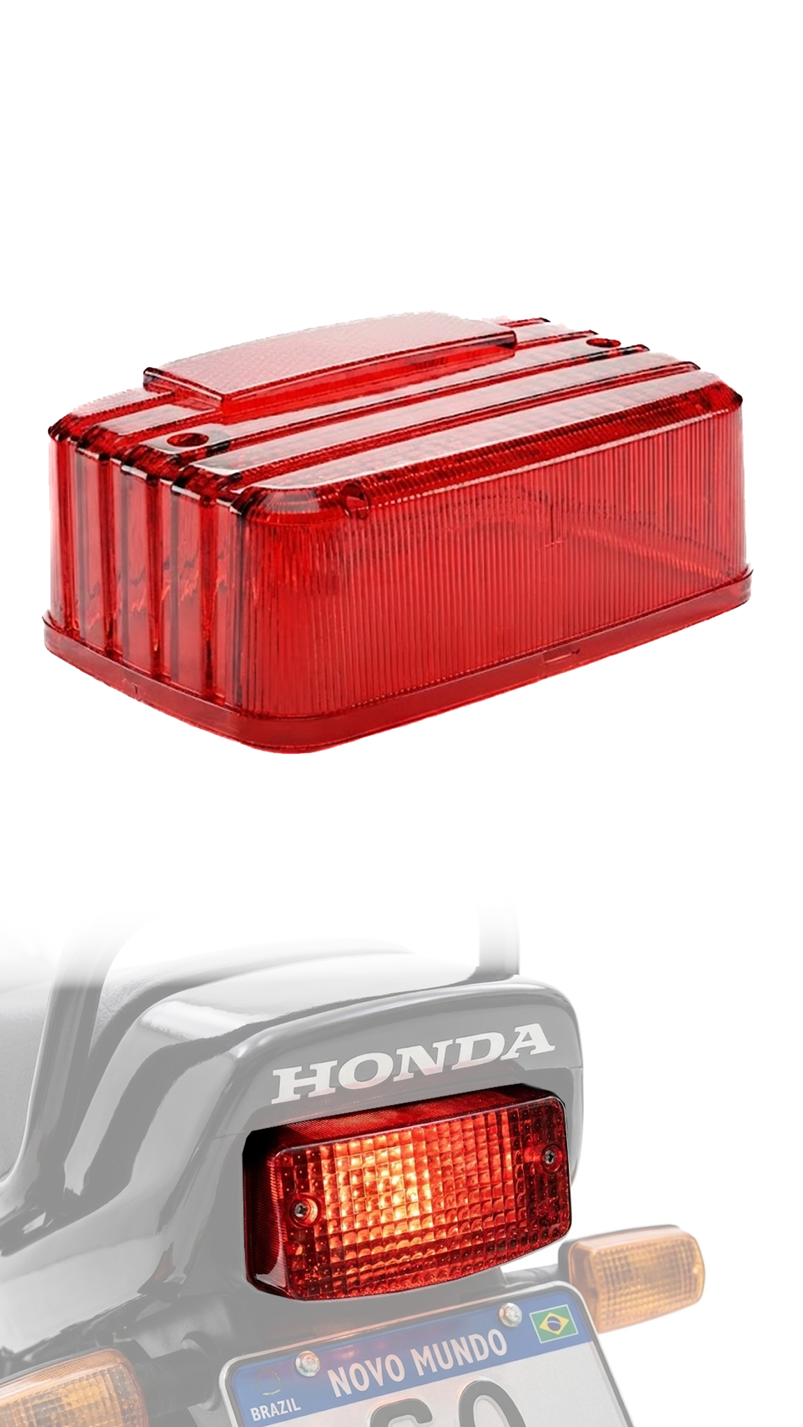 Lente Lanterna Traseira Xl 125 XLX 250 Today Titan Cbx 200