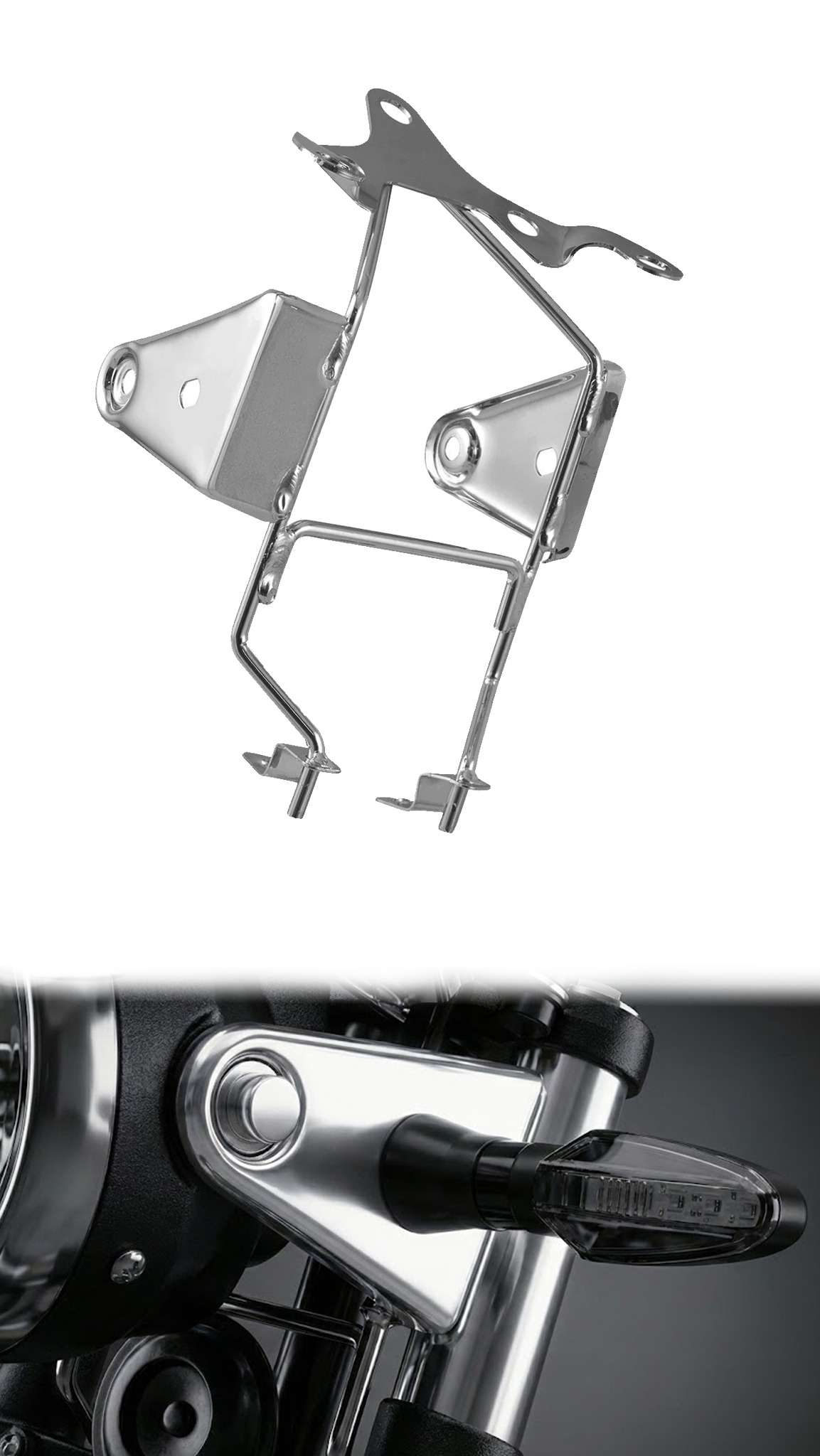 Suporte Aranha Farol Titan 150 04 A 08 Cromado Mofardini